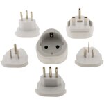 Adaptateur de voyage encastrable 2 prises blanc zenitech