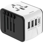 Adaptateur voyage universel international avec 3 usb et 1 type c, 1500w, prise france vers usa canada ...