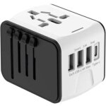 Adaptateur voyage universel international avec 3 usb et 1 type c, 1500w, prise france vers usa canada ...