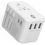 Adaptateur de voyage universel adaptateur multiprise international adaptateur secteur mondial type ca ...