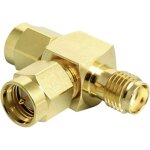Adaptateur y pour antenne wifi delock 88710 [2x sma mle - 1x sma femelle] or d40226