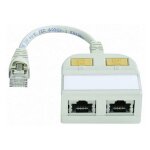 Adaptateur y rseau informatique, rnis rj45 telegrtner 100023153 - [1x rj45 mle - 2x rj45 femelle] ...