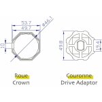 Avosdim - adaptations moteur axe octogonal 52 mm - pour moteur 45mm