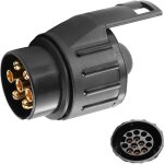 Adapteur prise remorque attelage 7 broches vers 13 broches pour remorque de voiture porte - v�lo, 12v ...