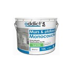 Addict - peinture acrylique satin monocouche 10 litres blanc