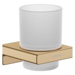 Hansgrohe - addstoris - porte - verre pour brosse à dents et dentrifrice avec support, verre mat / bronze ... Hansgrohe - addstoris - porte - verre pour brosse à dents et dentrifrice avec support, verre mat / bronze ...