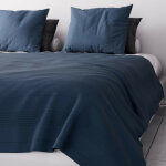 Jet de lit ou canap 220x240 cm adele bleu, par soleil d'ocre