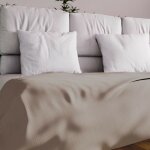 Jet de lit ou canap 180x220 cm adele taupe, par soleil d'ocre