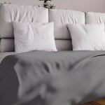 Jet� de lit ou canap� 180x220 cm adele gris, par soleil d'ocre