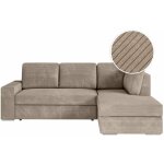 Loungitude - aden - canapé d'angle convertible avec coffre en velours côtelé - angle droit - taupe Loungitude - aden - canapé d'angle convertible avec coffre en velours côtelé - angle droit - taupe