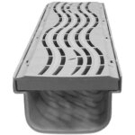 Adequa - kit caniveau d'�vacuation renforc� et grille de piscine - 500x130x90 mm