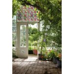 Adh�sif pour vitre floral 200 x 45 cm ? film opacifiant multicolore ? r�duit la visibilit� ? application ...