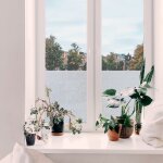 Adh�sif d�coratif pour vitre nuages opaque 210 x 90cm blanc