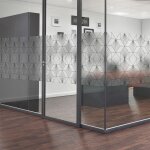 Ambiance - sticker - adh�sif film fen�tre anti regard occultant - art d�co - stickers autocollant brise ...