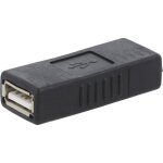 Adaptateur usb 2. 0 usb a femelle des deux cotes noir pour rallonger un cable usb2 5cm