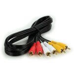 Cable audio video 1m 3 prises rouge blanche et jaune Cable audio video 1m 3 prises rouge blanche et jaune