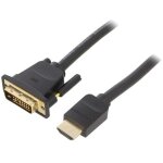 Cable dvi - d - 18 - 1 - prise male hdmi prise male full hd 2m - noir