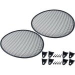 Adnauto - grilles pour haut - parleur 30cm noir perforation en elipse