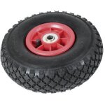 Roue brouette gonflable 26 cm x 8. 5cm noir et rouge