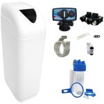 Adoucisseur d'eau 20l vanne fleck 5600 mc complet bac blanc - kit essentiel