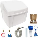 Adoucisseur d'eau sans �lectricit� 2500 l / h 1 � 6 personnes duplex ultra compact complet avec accessoires ...