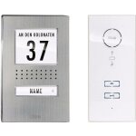 Adv 111 ww audio vistadoor interphone filaire set complet 1 foyer acier inoxydable, blanc - m - e modern ...