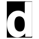 Adzif. biz le sticker de decoration - lettre d�corative plexiglass blanc. - d minuscule - 10 cm