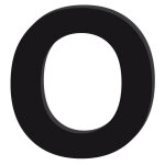 Lettre dcorative plexiglass noir. - o - 20 cm