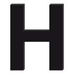 Lettre dcorative plexiglass noir. - h - 10 cm