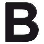 Lettre dcorative plexiglass noir. - b - 10 cm