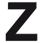 Lettre d�corative plexiglass noir. - z - 10 cm
