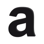 Lettre d�corative plexiglass noir. - a minuscule - 25 cm