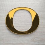 Lettre miroir or d�corative plexiglass. - o - 15 cm