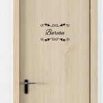 Sticker porte bureau deco chic (i0301). - noir -