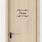 Sticker porte cuisine deco chic (i0299). - argent -