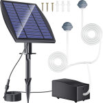 Aerator pour poisson - pompe � oxyg�ne solaire avec 3 modes pompe � air du r�servoir d'aquarium pomp ...