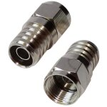 Aerzetix: 2x connecteur prise fiche f m�le 6mm pour c�ble rg59 antenne tv satellite coaxial