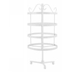 Affichage porte - bijoux  4 tages pivotant blanc idale pour boucles d?oreilles