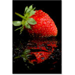 Hxadeco - affiche cuisine fraiche fraise - 40x60cm - made in france