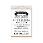 Affiche kakemono rgles de la famille 60x80cm