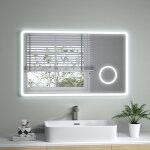 S'afielina - led miroir salle de bain avec �clairage miroir mural 3x grossissement miroir lumineux � ...