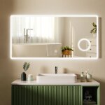 S'afielina - led miroir salle de bain avec éclairage miroir mural 3x grossissement miroir lumineux à ... S'afielina - led miroir salle de bain avec éclairage miroir mural 3x grossissement miroir lumineux à ...