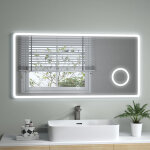 S'afielina - led miroir salle de bain avec �clairage miroir mural 3x grossissement miroir lumineux � ...