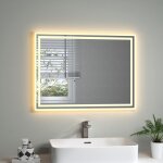 S'afielina - miroir salle de bai avec clairage miroir mural pour salle de bain  led miroir lumineux ...