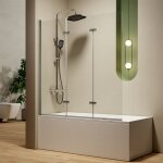 S'afielina - pare - baignoire relevable en verre de scurit tremp (esg) de 6 mm, paroi de baignoire ...