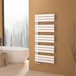 S'afielina - s�che - serviettes eau chaude 798w lateral connection tube plat sans vanne blanc 132�600mm ...