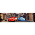 Ag art - frise auto - adh�sive cars flash mcqueen et sally carrera en ville de disney 10cm x 5m