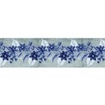 Frise auto - collante fleurs violettes styles peinture - 1 rouleau