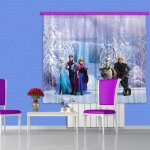 Ag art - voilage personnages la reine des neiges disney - voilage :