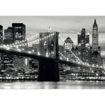 Papier peint new york brooklyn bridge noir & blanc 360x254 cm